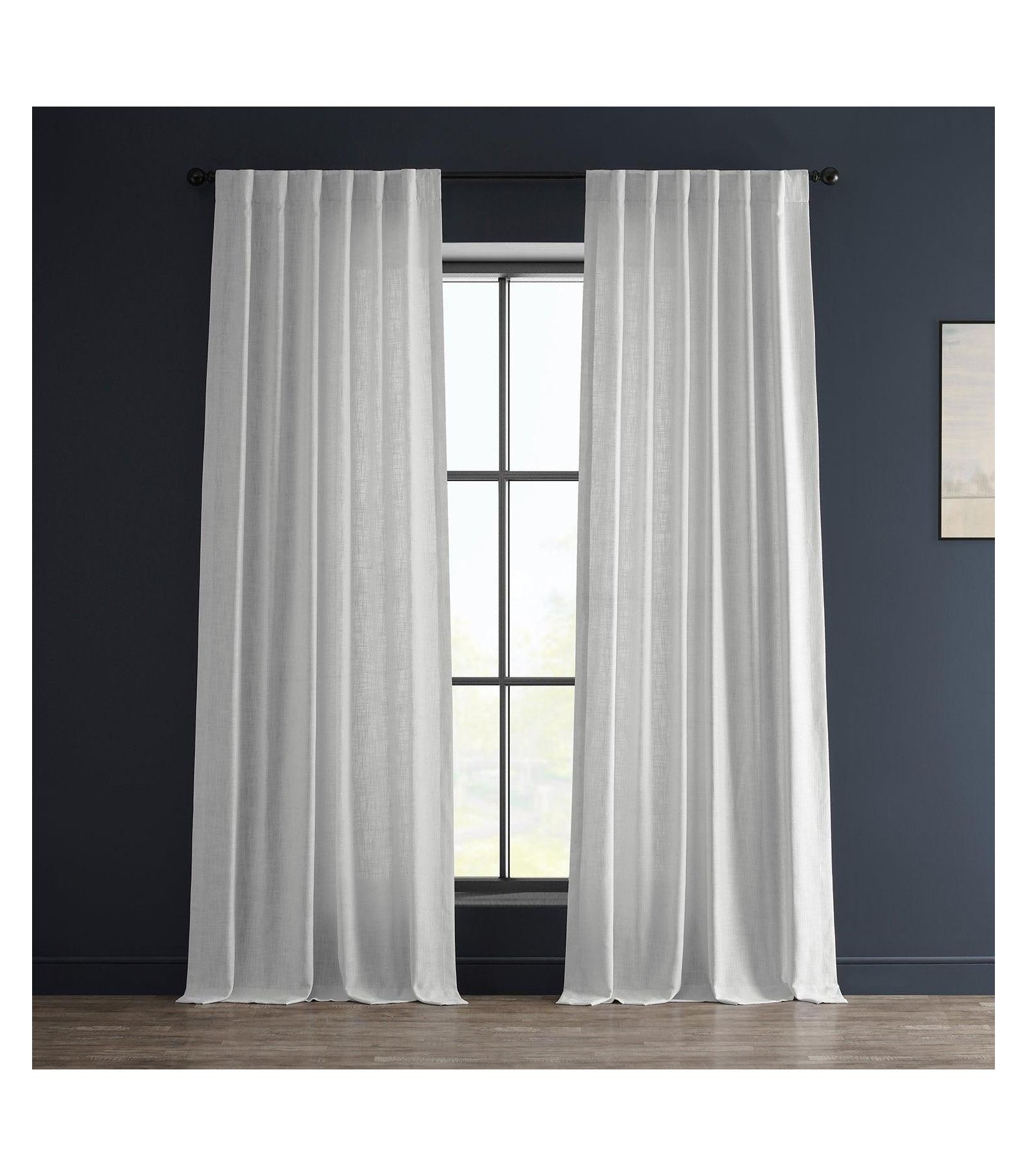 Тяжелые шторы из искусственного льна Half Price Drapes