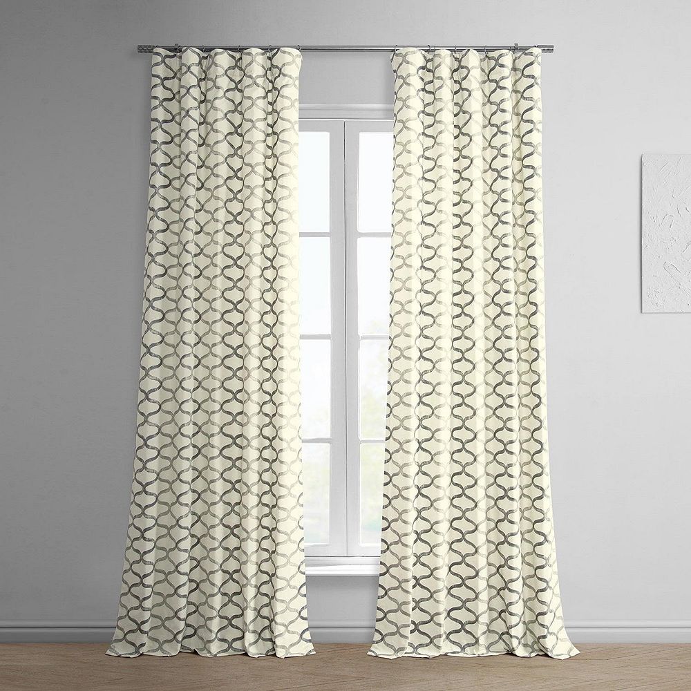 Half Price Drapes Illusions Geometric Printed Cotton Room Darkening Curtain