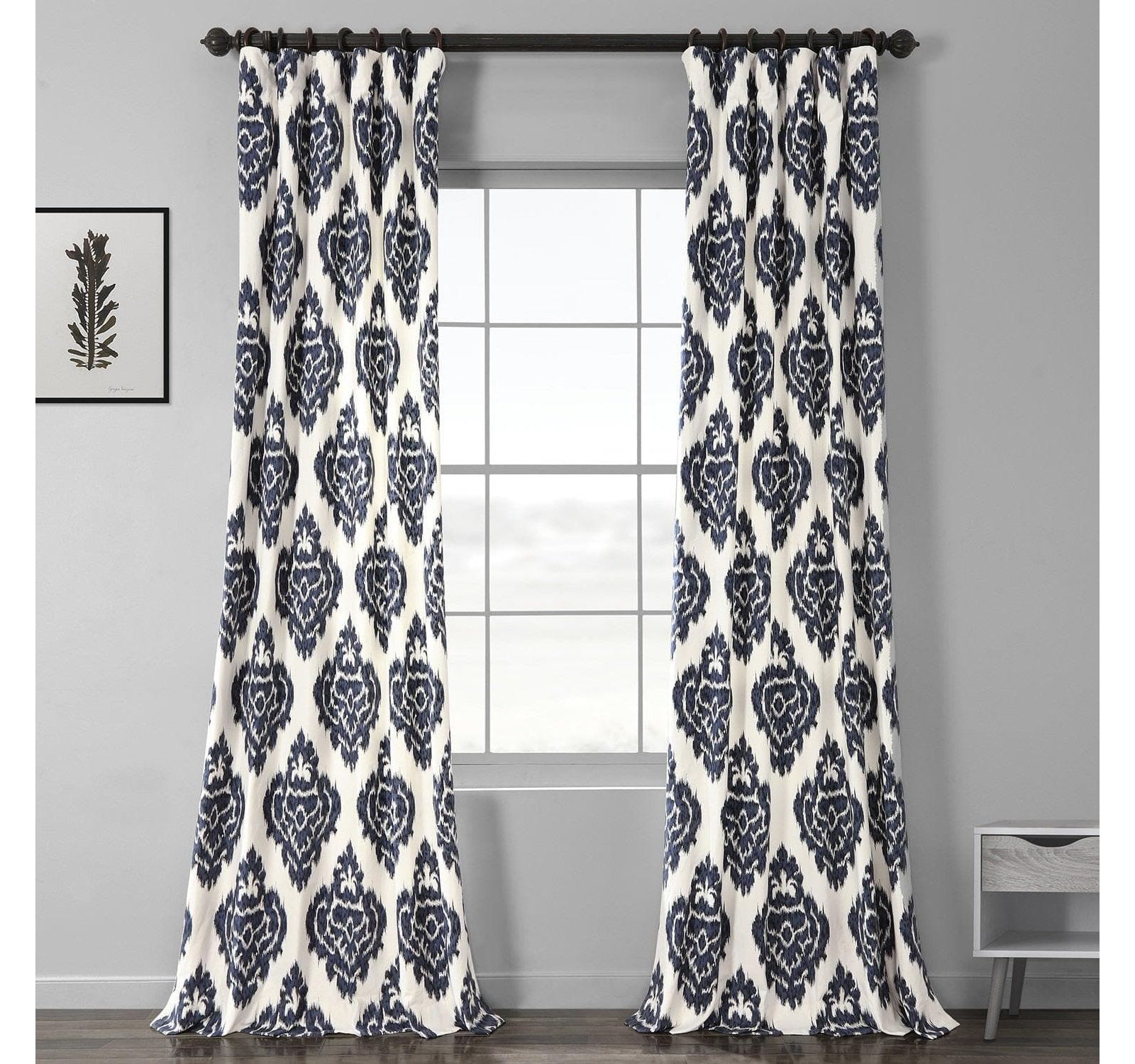 Half Price Drapes шторы из хлопка с принтом дамаск, светонепроницаемые