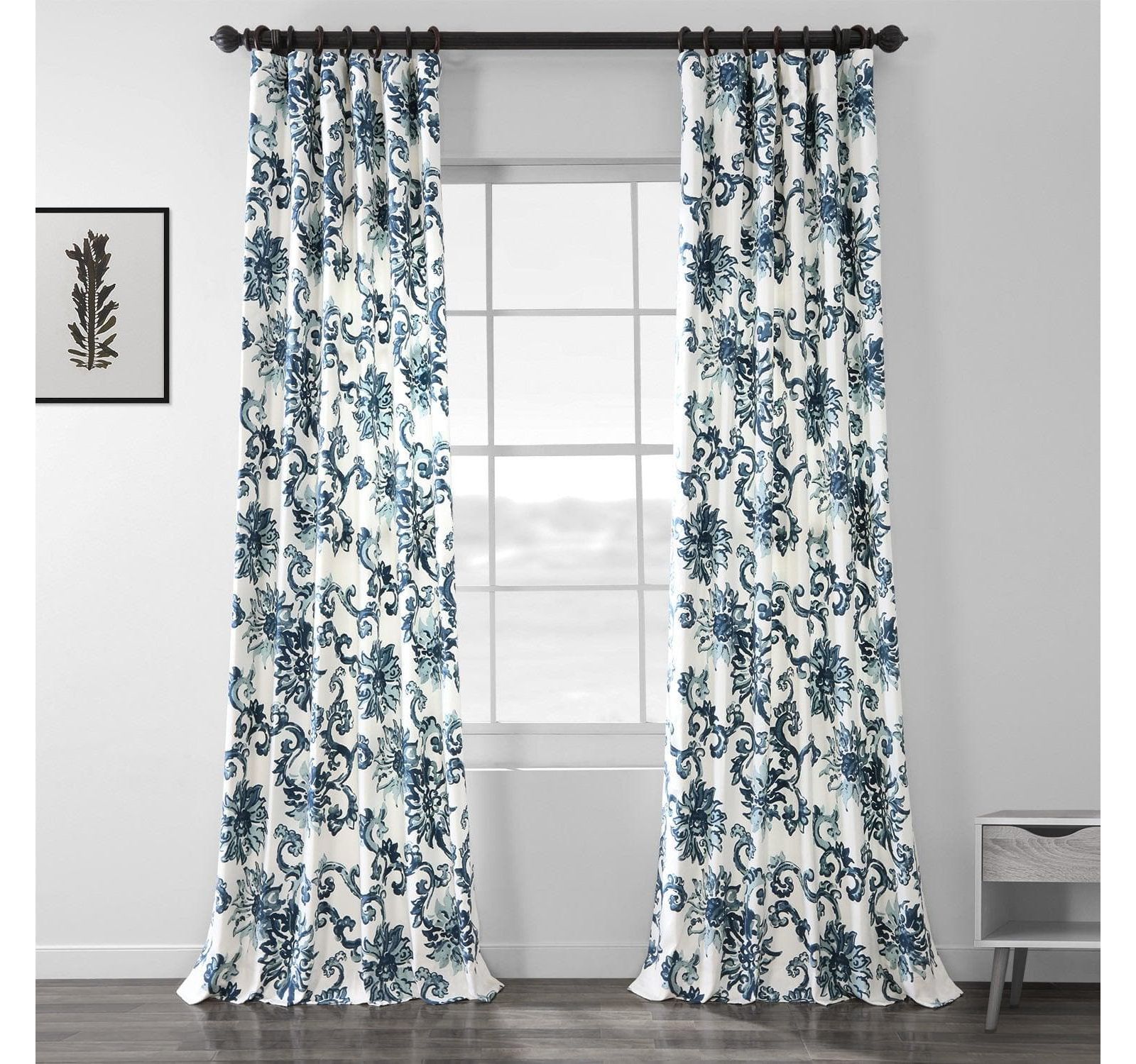 Шторы Half Price Drapes Floral Printed Cotton Room Darkening
