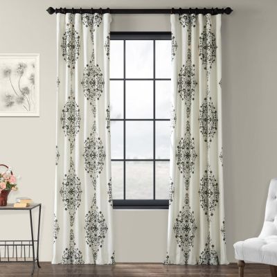 Half Price Drapes Хлопковая штора с принтом Emblem, светонепроницаемая