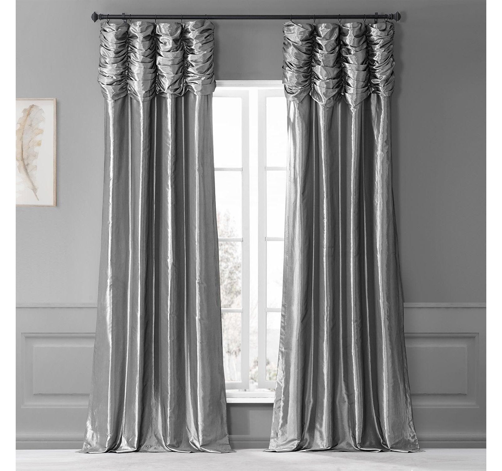 Half Price Drapes сборка однотонная искусственный шелк тафта затемнение шторы