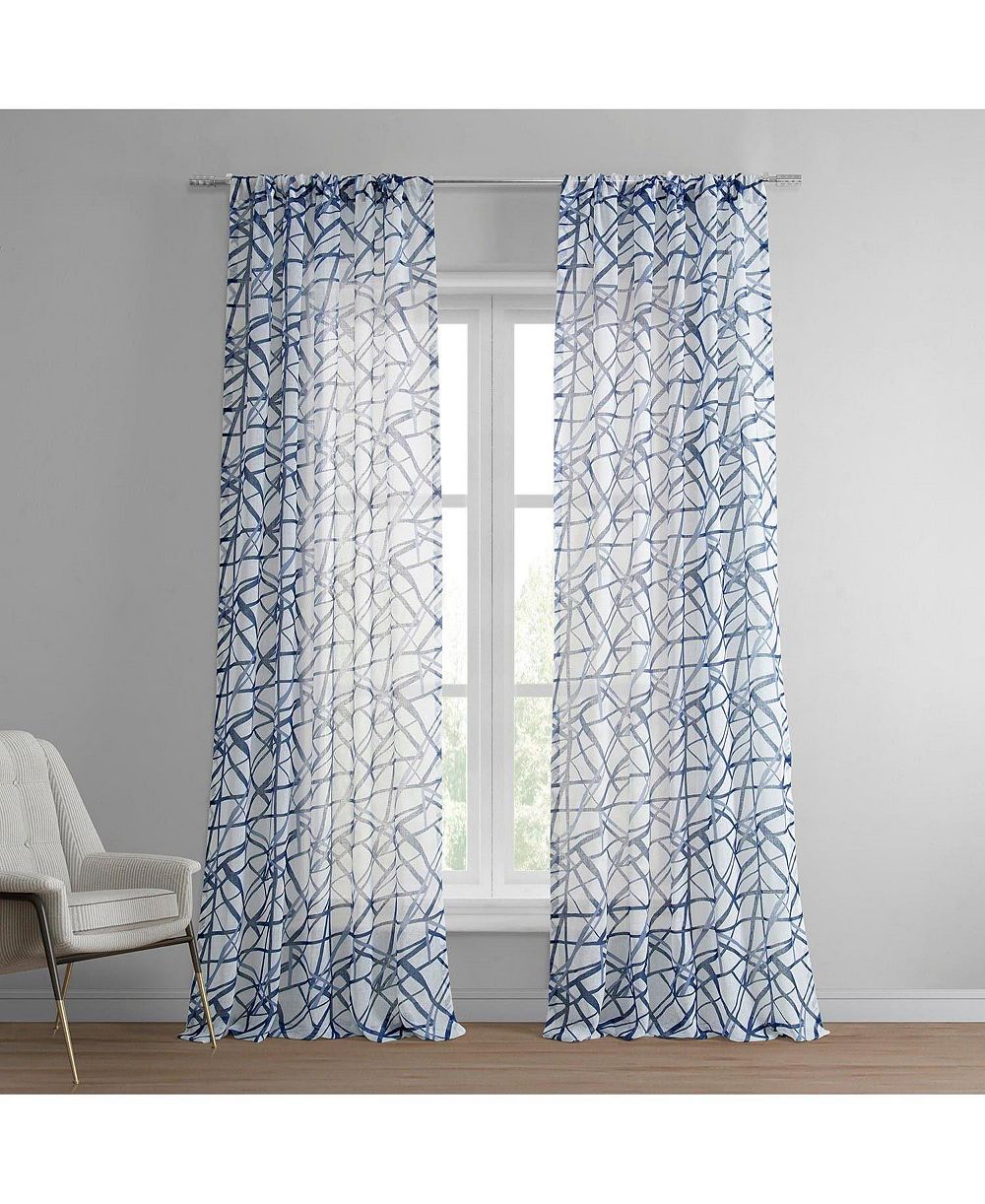 Half Price Drapes Abstract Printed Sheer Curtain
