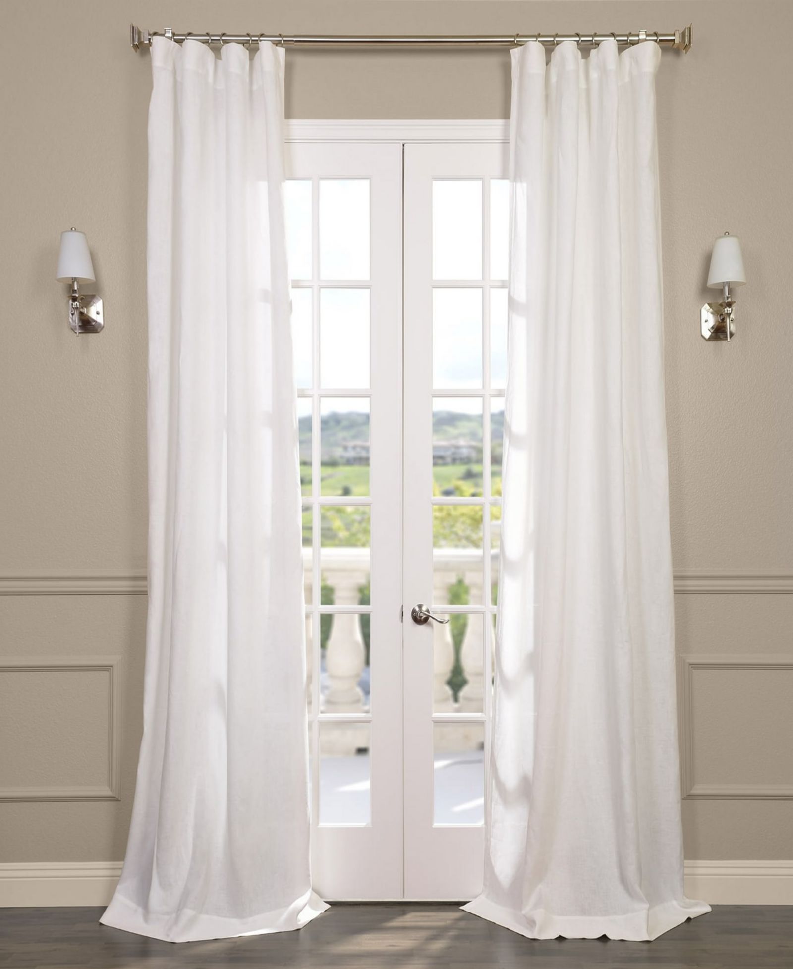 Деликатные шторы Half Price Drapes из французского льна