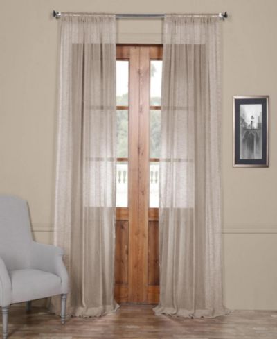 Half Price Drapes прозрачная занавеска из льняной смеси с открытым плетением