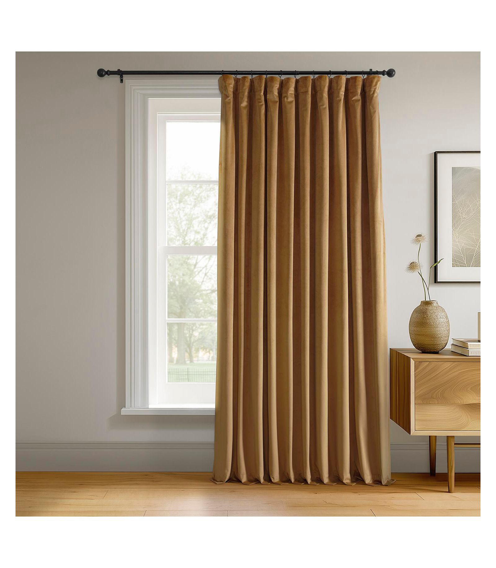 Широкая бархатная штора Half Price Drapes Signature Blackout