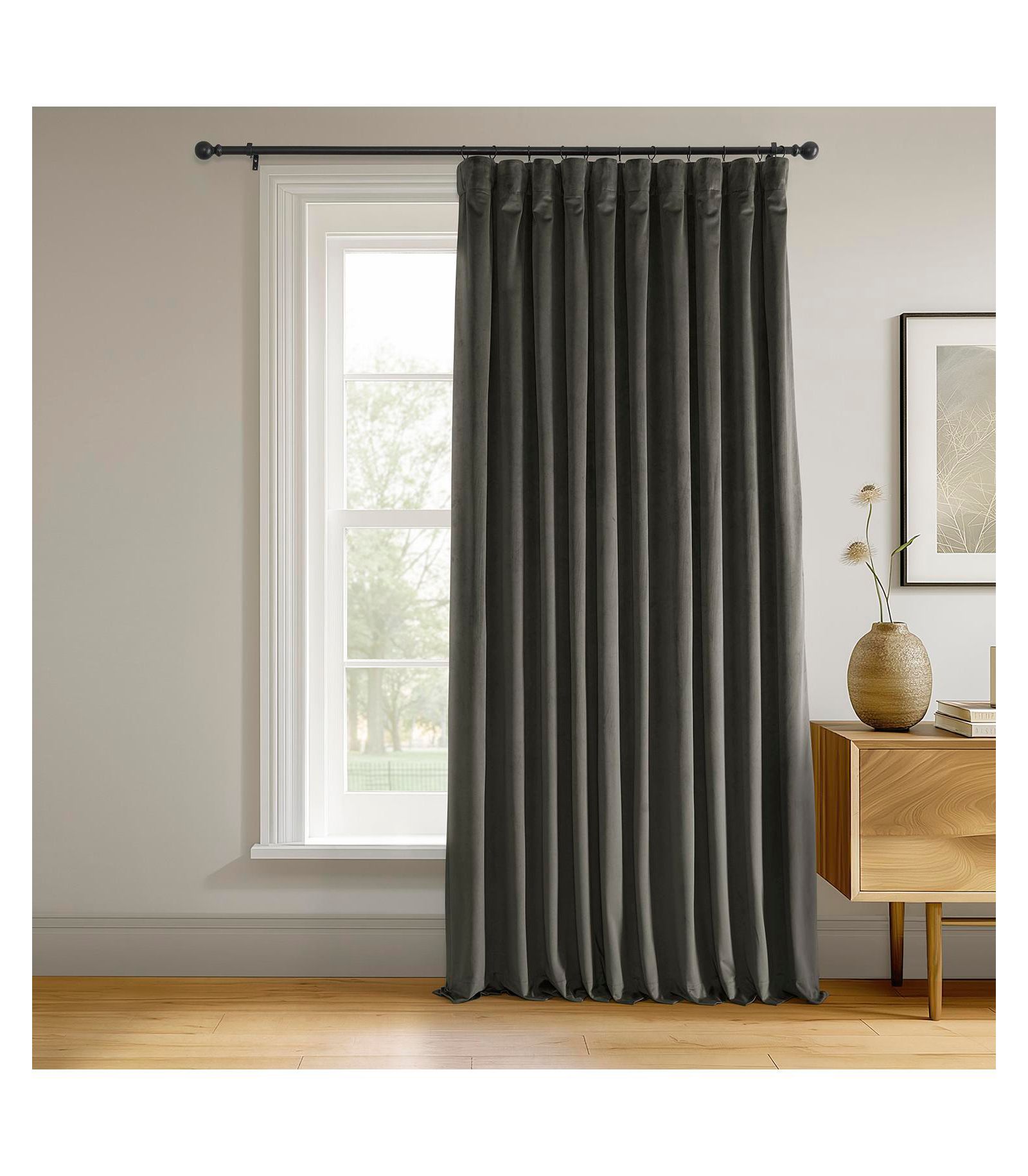 Широкая бархатная штора Half Price Drapes Signature Blackout