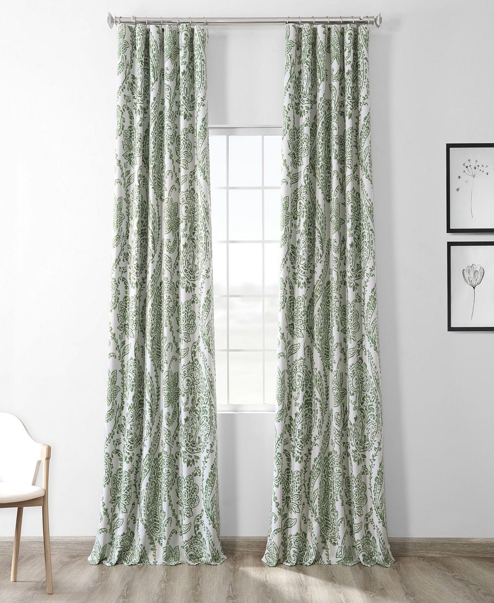 Half Price Drapes Шторы для затемнения комнаты с цветочным принтивом Tea Time