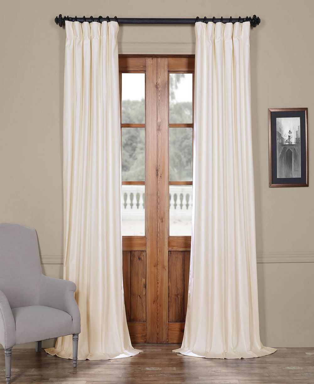 Штора Half Price Drapes, однотонная хлопковая, блэкаут для отелей