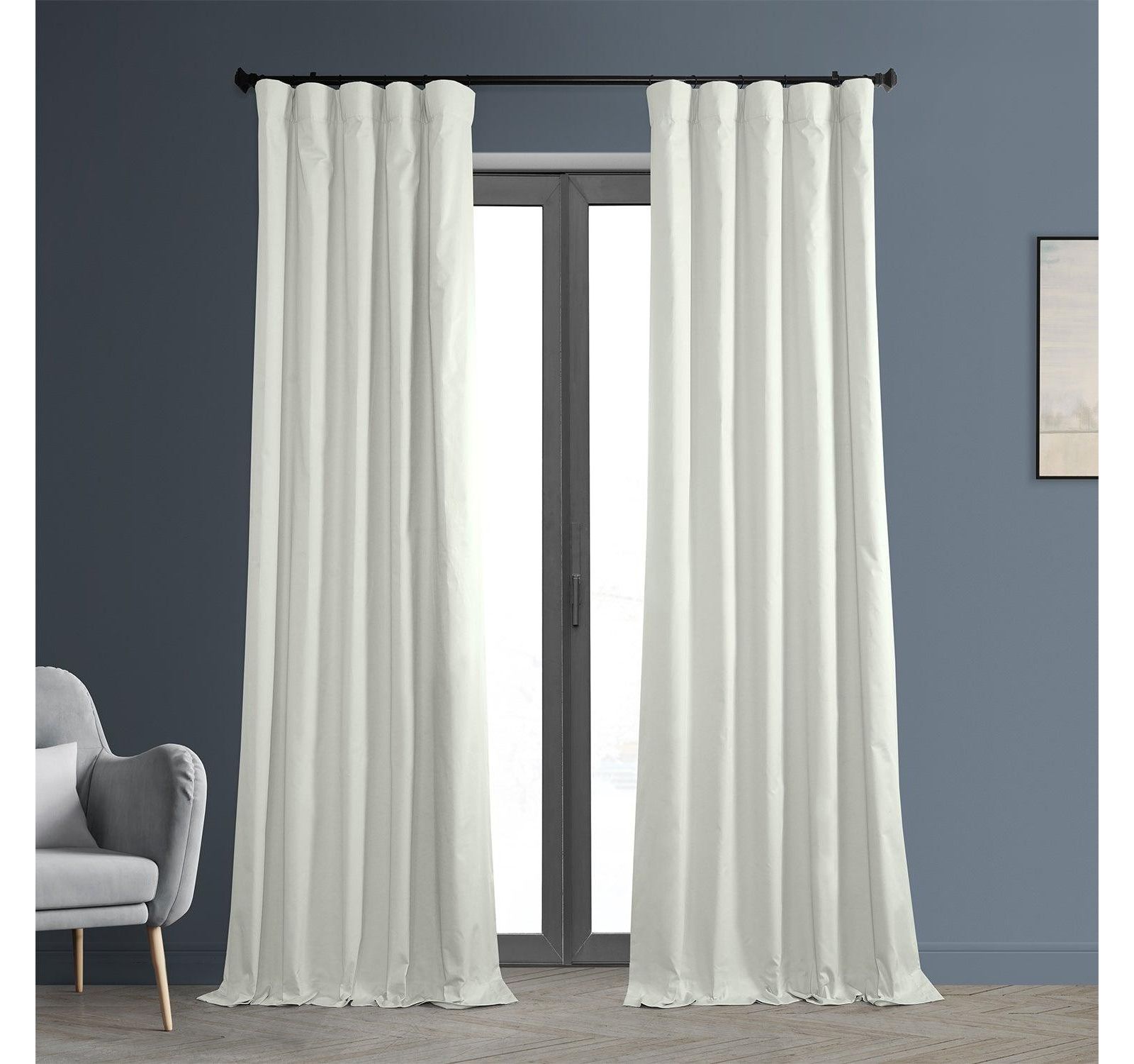 Half Price Drapes однотонные хлопковые шторы блэкаут