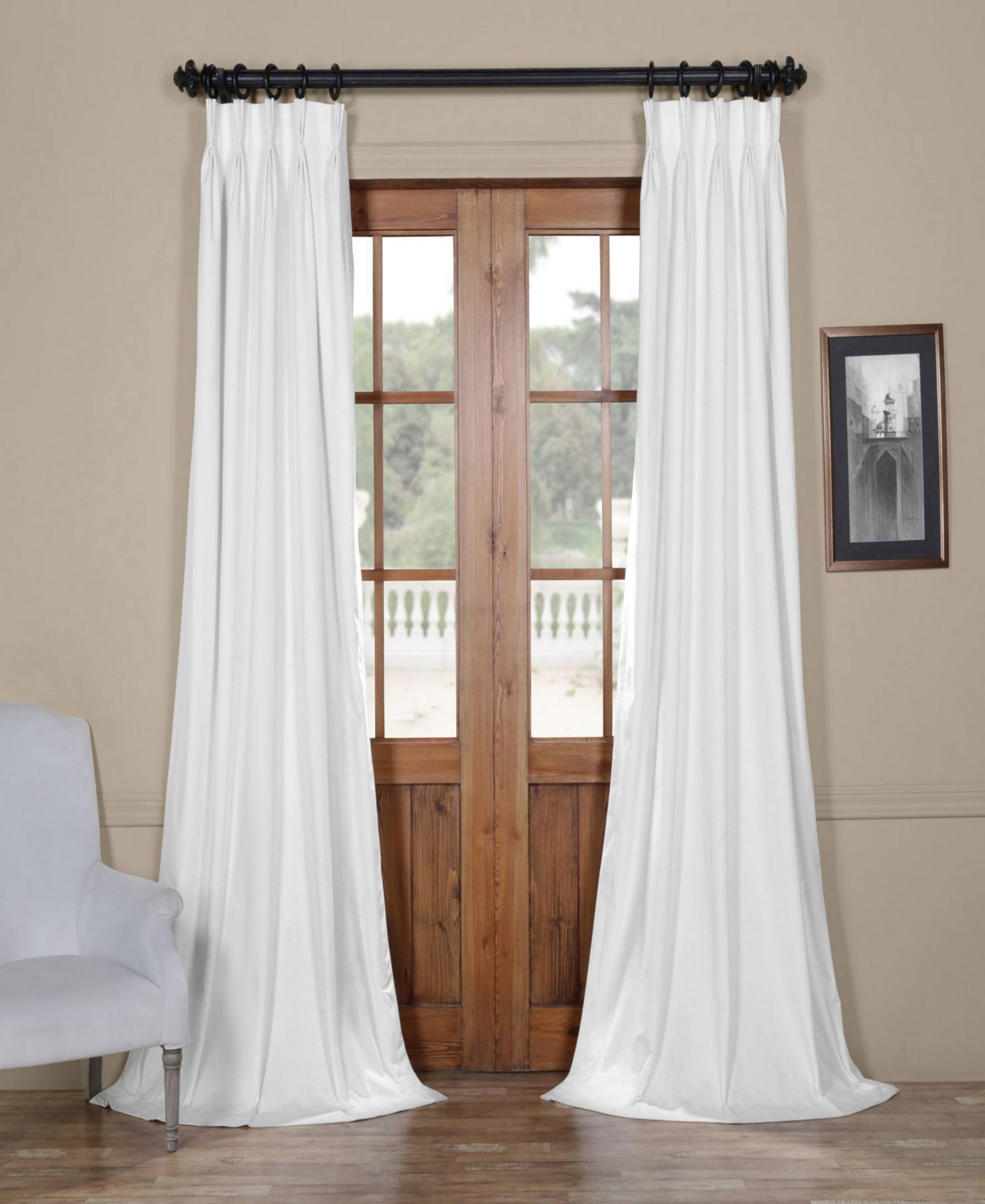 Half Price Drapes шторы с французской складкой, бархатные блэкаут