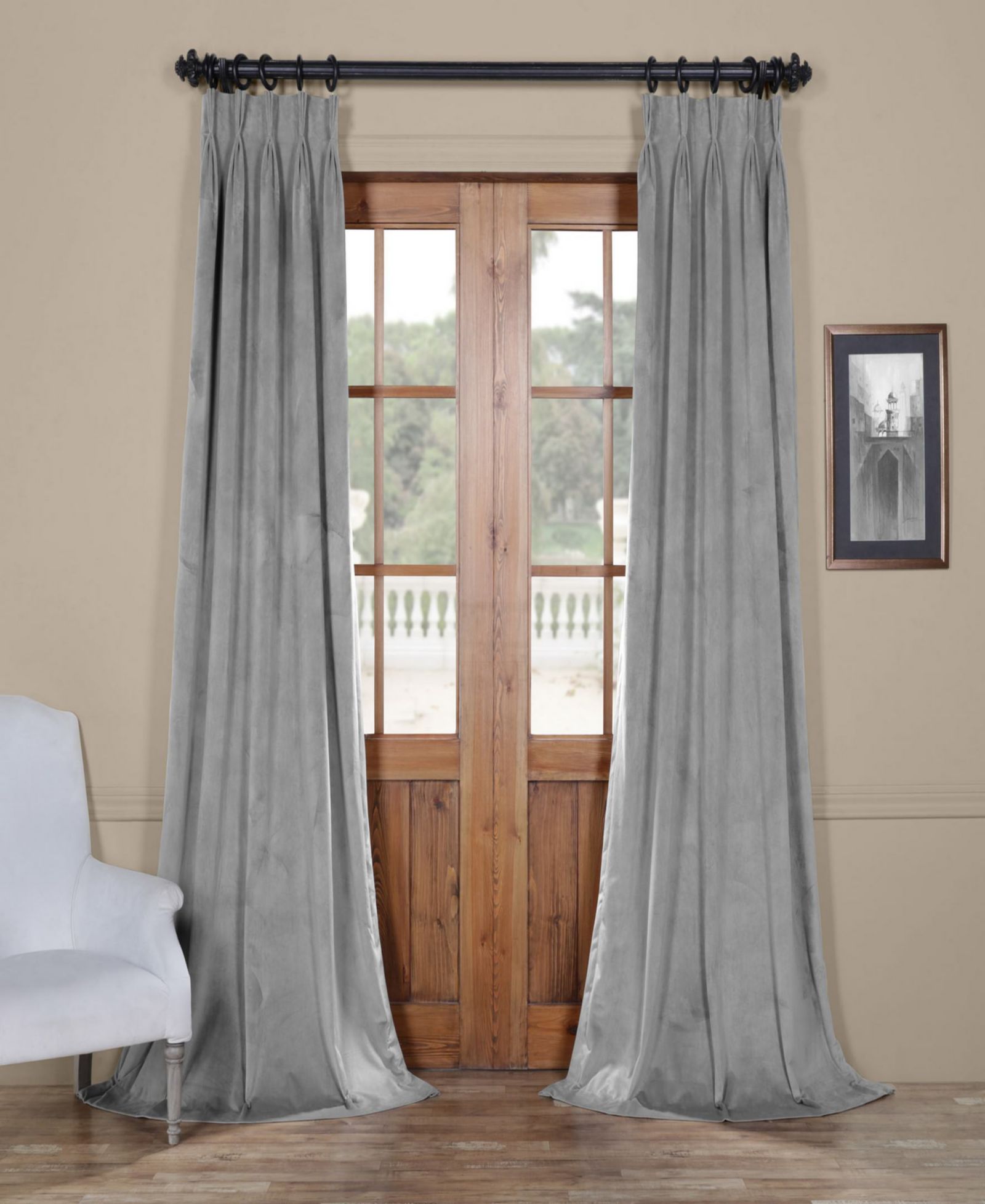 Шторы Half Price Drapes Blackout из бархата с французской складкой