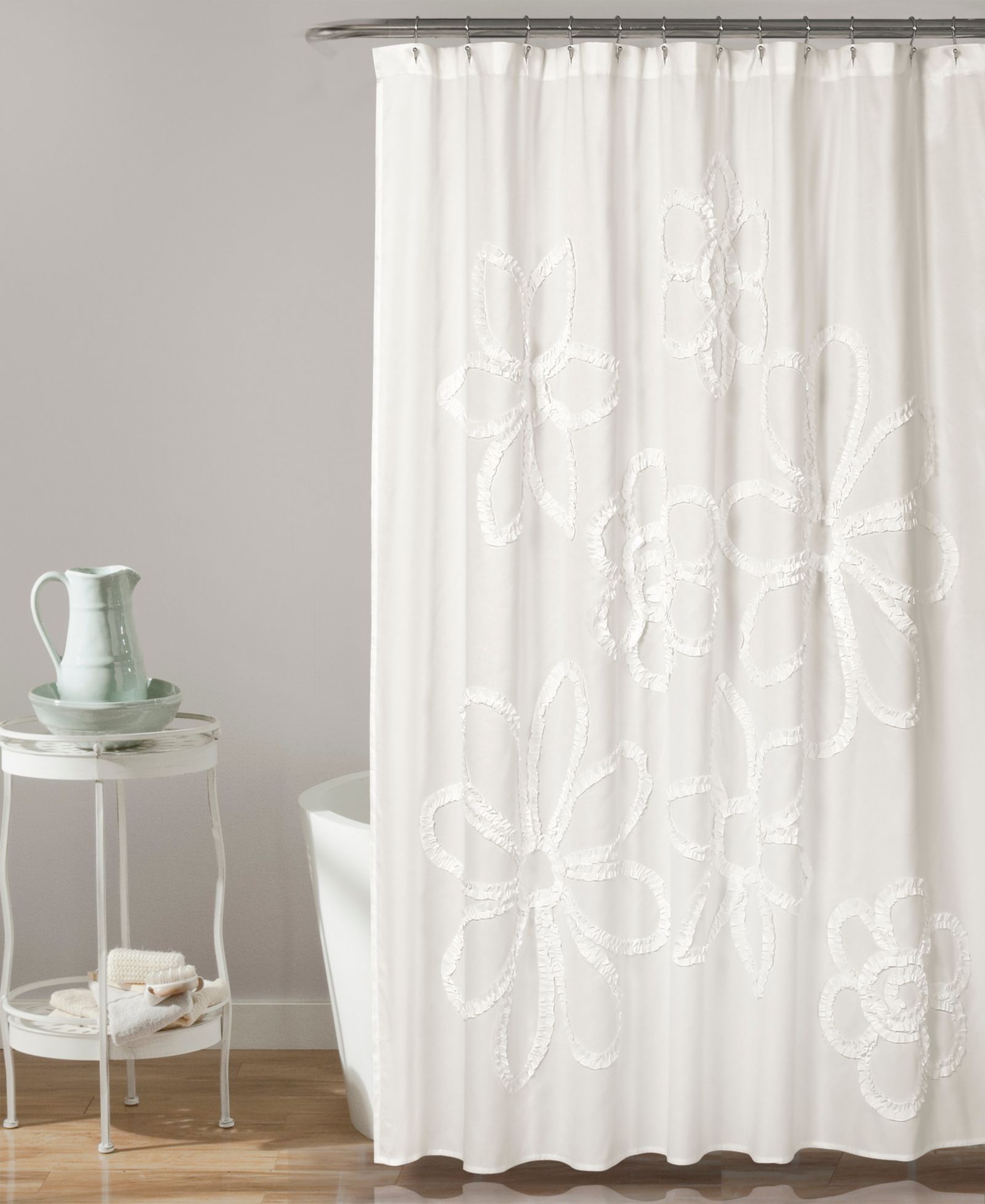 Штора для душа Lush Décor Ruffle Flower, 72" x 72"