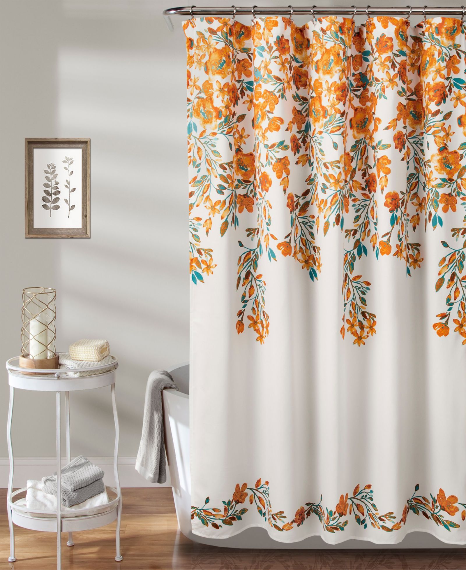 Lush Décor Tanisha Floral Shower Curtain, 72" x 72"