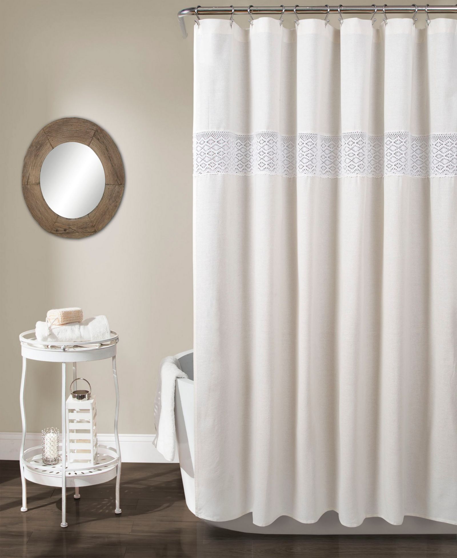 Lush Décor Dana Lace Shower Curtain, 72" x 72"