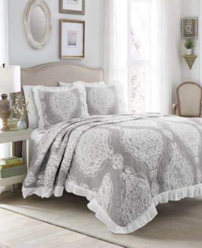 Lush Décor Lucianna Ruffle Edge Cotton 3-Pc. Bedspread Set, King