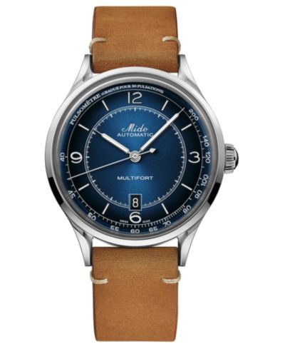 Mido Мужские швейцарские автоматические часы Multifort Patrimony Pulsometer, 40mm