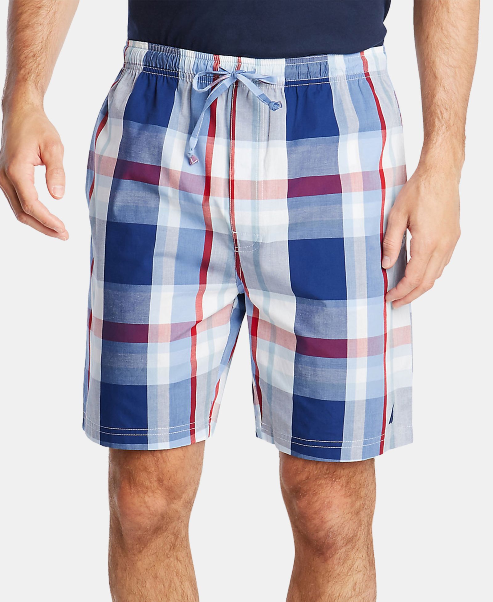 Nautica Мужские хлопковые клетчатые шорты для сна
