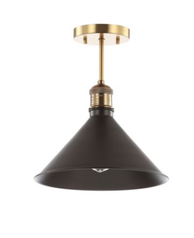 Светодиодный потолочный светильник JONATHAN Y Nick 11" Metal LED Semi-Flush Mount