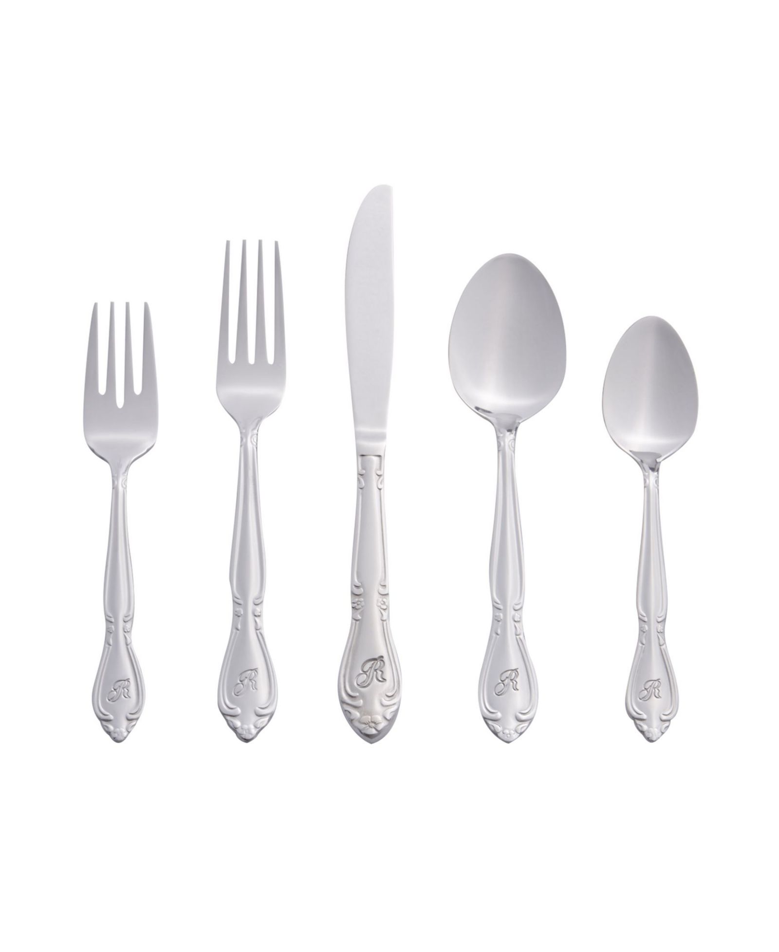 Набор столовых приборов Riverridge Rose 46 Piece Monogrammed - R, Service for 8