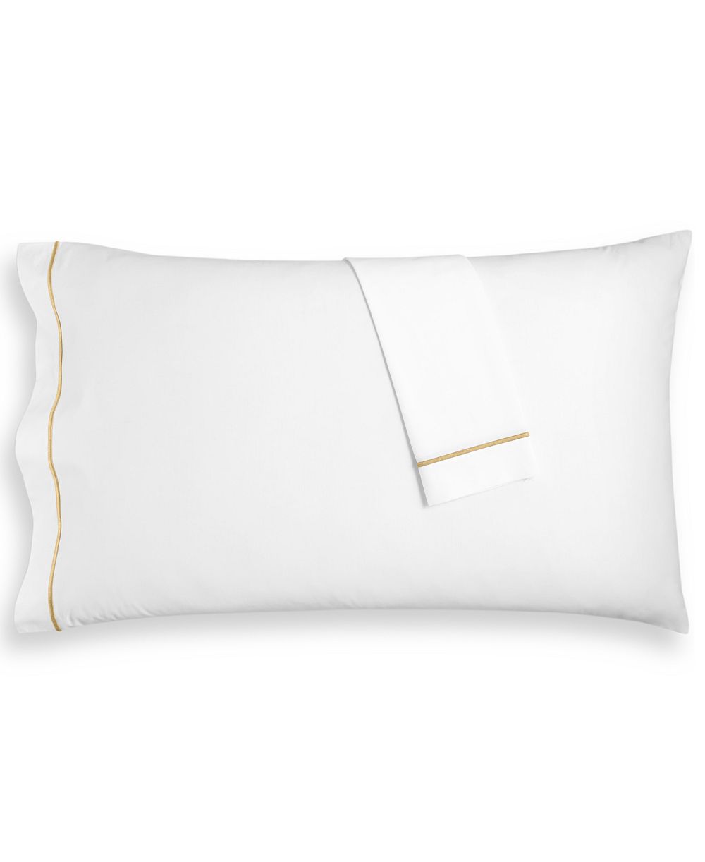 Hotel Collection Italian Percale 100% Cotton Pillowcase Pair, King, Exclusively at Macy’s
