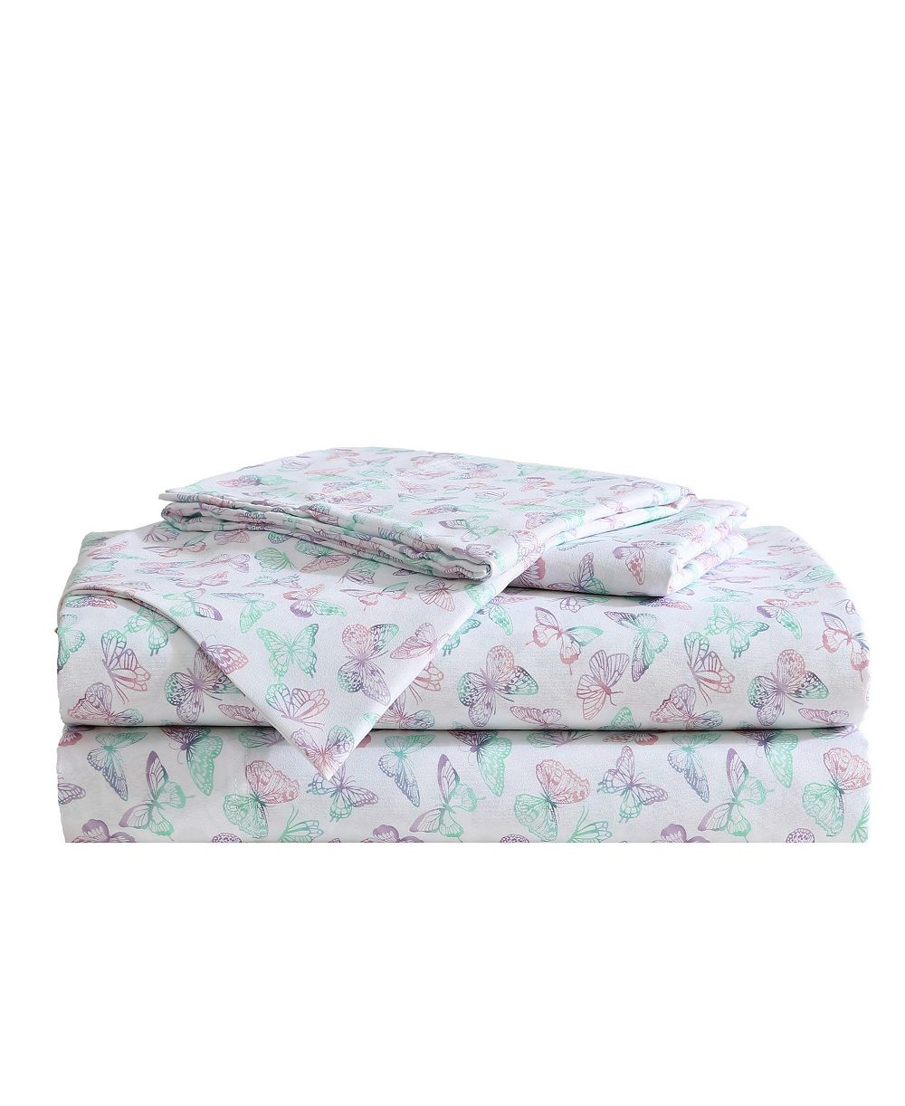 Betsey Johnson Silky Microfiber Printed 4-Pc. Sheet Set, Queen