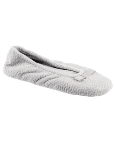 Женские тапочки Isotoner Signature Chevron Micro Terry Ballerina