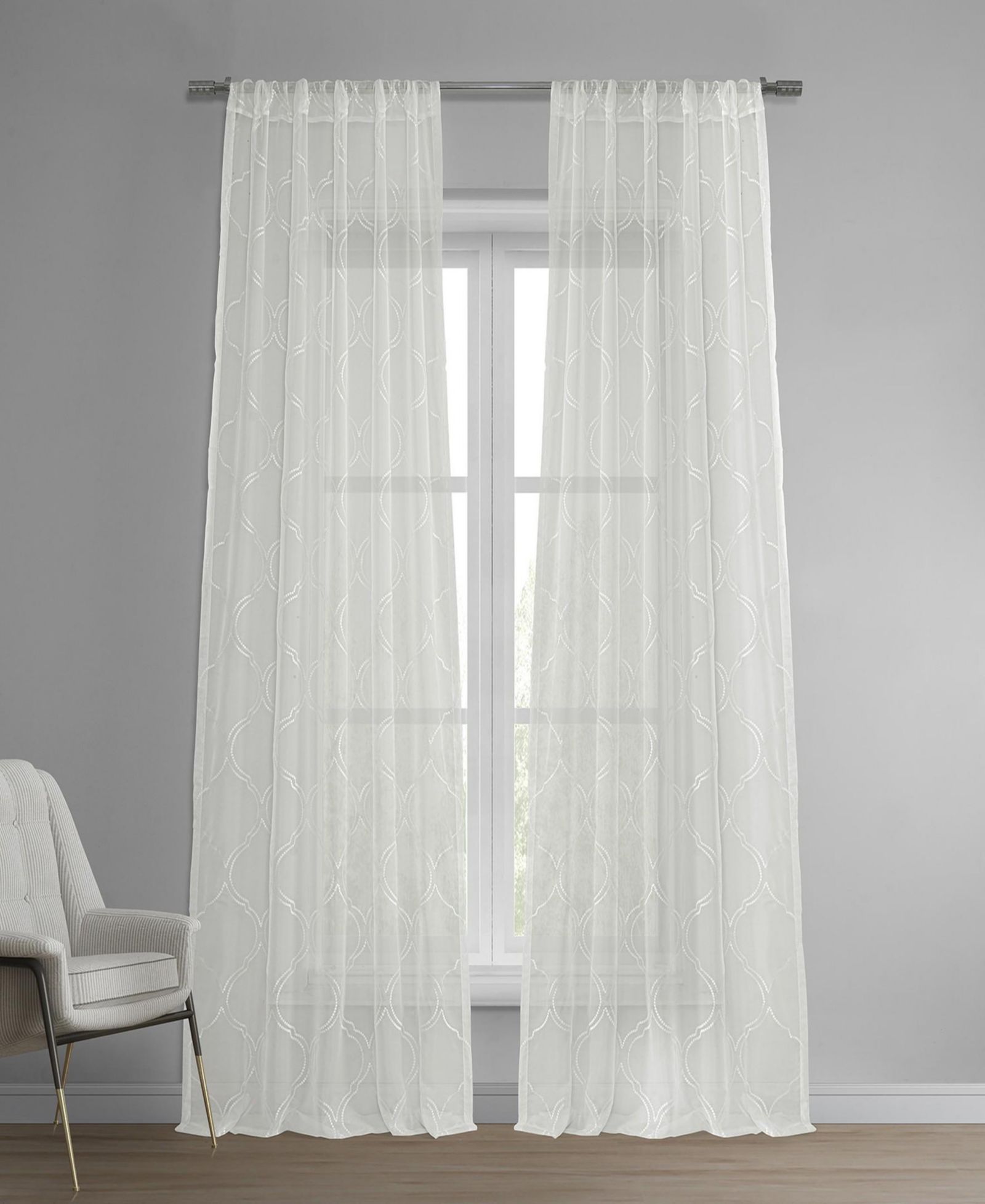 Half Price Drapes геометрическая прозрачная занавеска