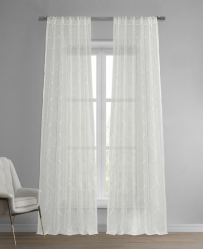 Half Price Drapes прозрачная штора с вышитым геометрическим узором