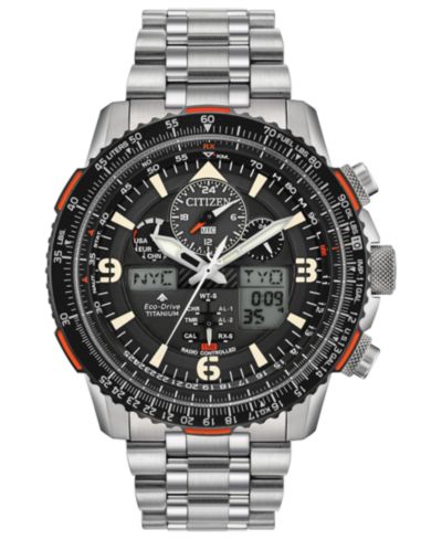 Citizen Eco-Drive Men's Analog-Digital Promaster Skyhawk A-T Titanium Bracelet Watch 45mm