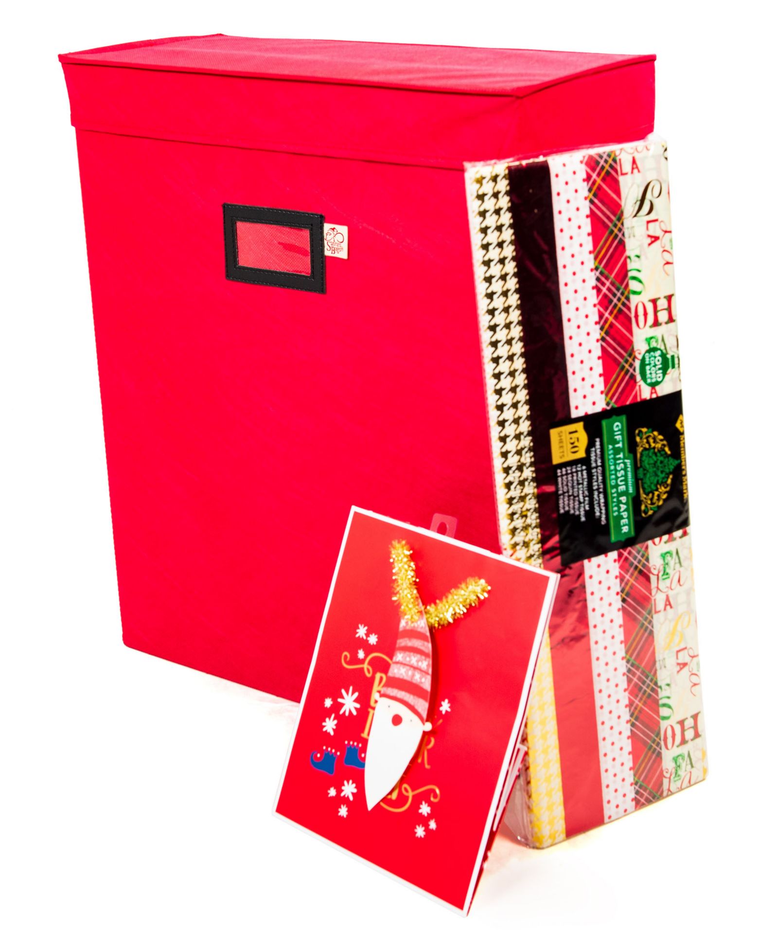 Santa's Bag Gift Bag Organizer & Tissue Paper Storage Box