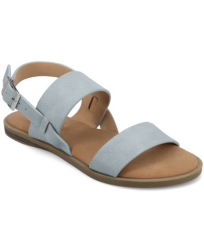 Женские сандалии Journee collection Women's Lavine, средняя и широкая полнота, много ремешков, плоский ход