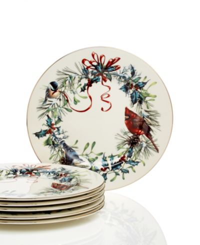 Lenox Winter Greetings Salad Plates, Set of 6