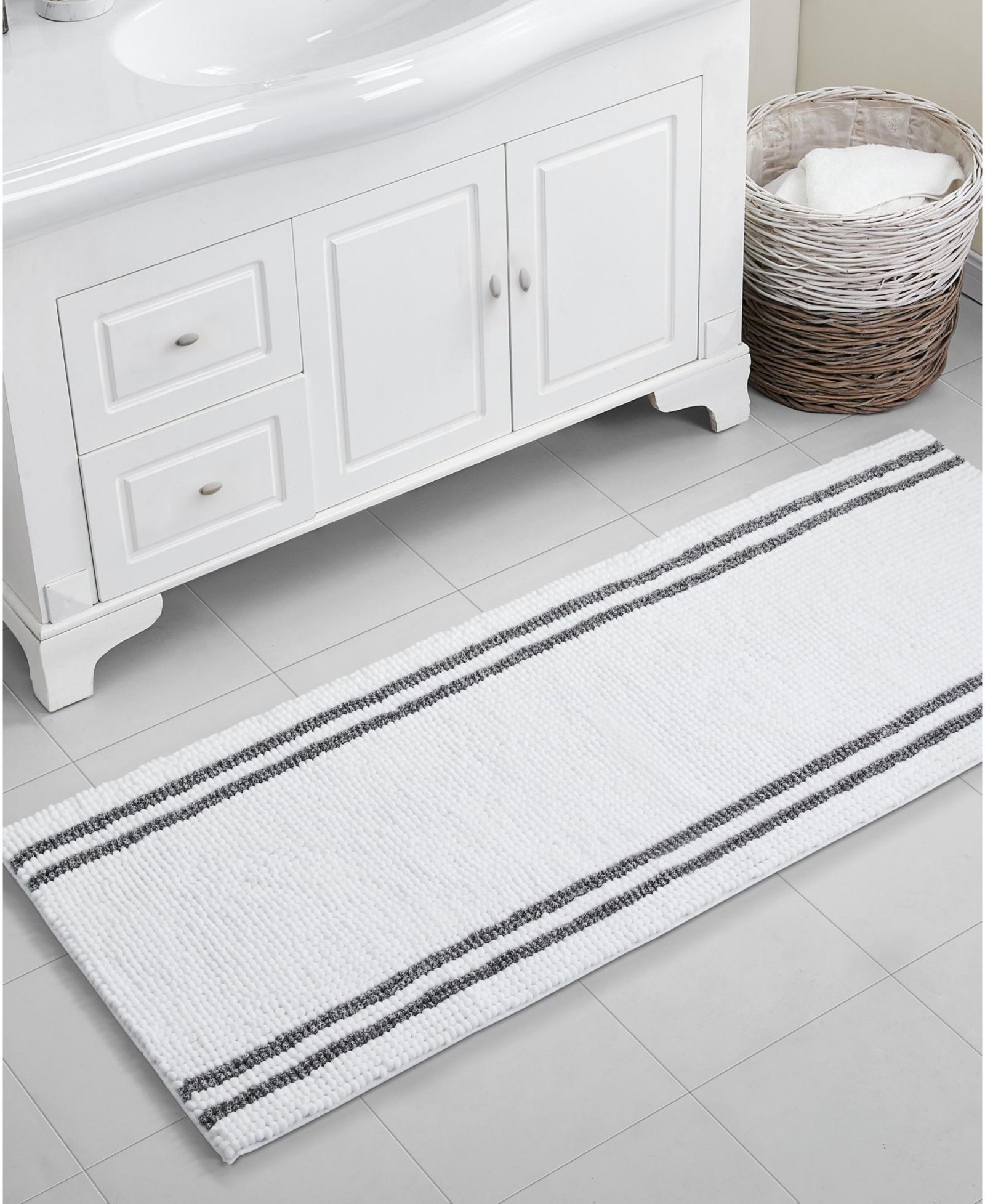VCNY Home Stripe Noodle 24" x 60" Bath Rug