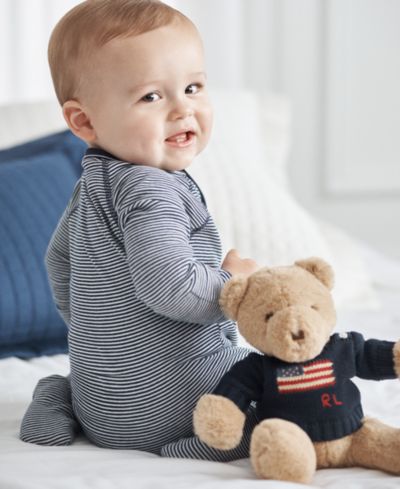 Polo Ralph Lauren Детский полосатый хлопковый комбинезон