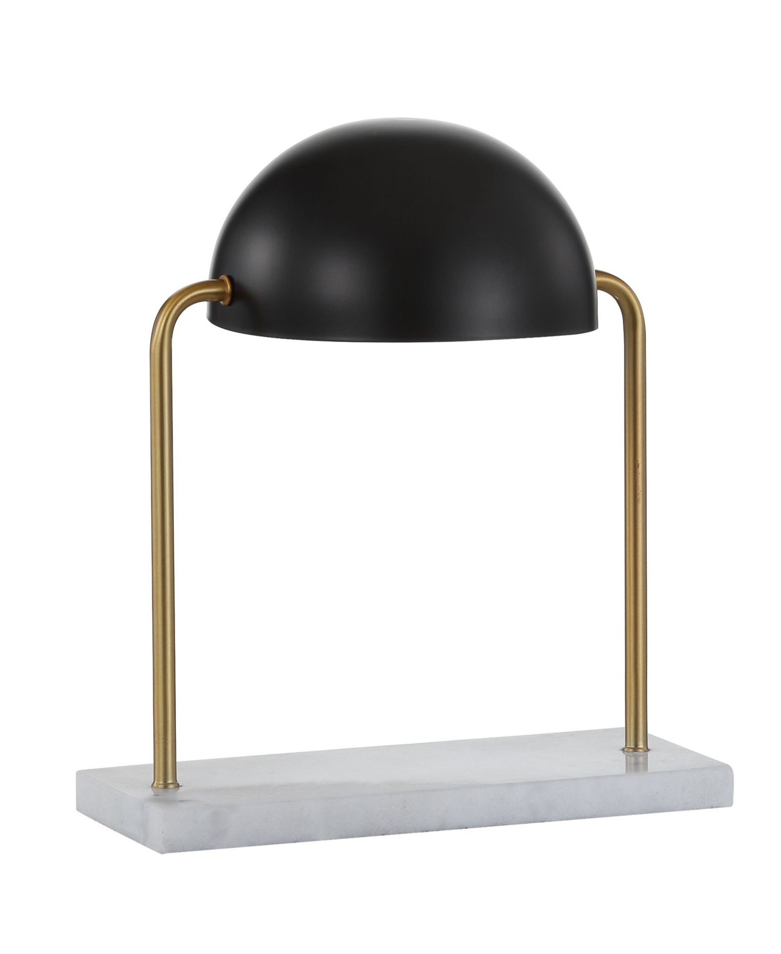 JONATHAN Y Porter 13.5" Art Deco Dome Lamp with Marble Base