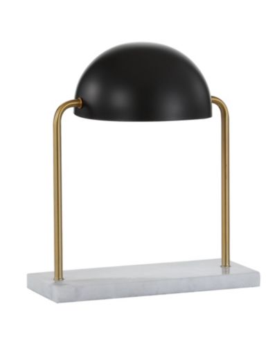 Jonathan Y лампа Art Deco Dome 13.5" с мраморным основанием Porter