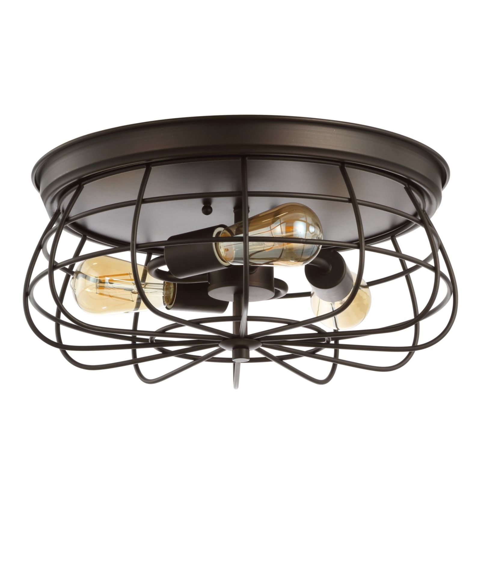 JONATHAN Y потолочный светильник Calvia 15.7" 3-Light Farmhouse Metal Cage