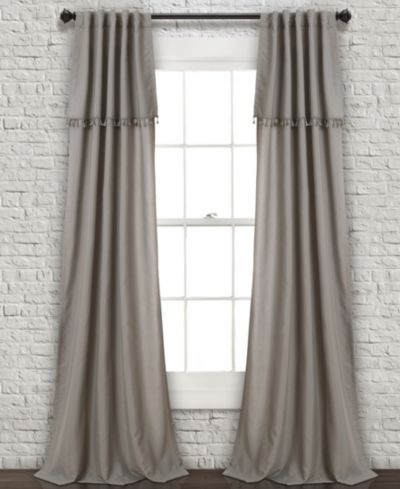 Lush Decor Ivy Tassel Light Filtering Window Curtain Panels Pair  Curtains for Living Room - Bedroom Curtains for Windows