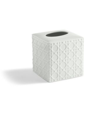 Cassadecor декоративная крышка для салфеток из фарфора с рельефным узором под ротанг