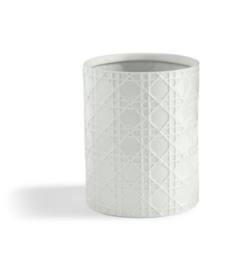 Корзина для мусора Cassadecor Embossed Wicker Design из фарфора