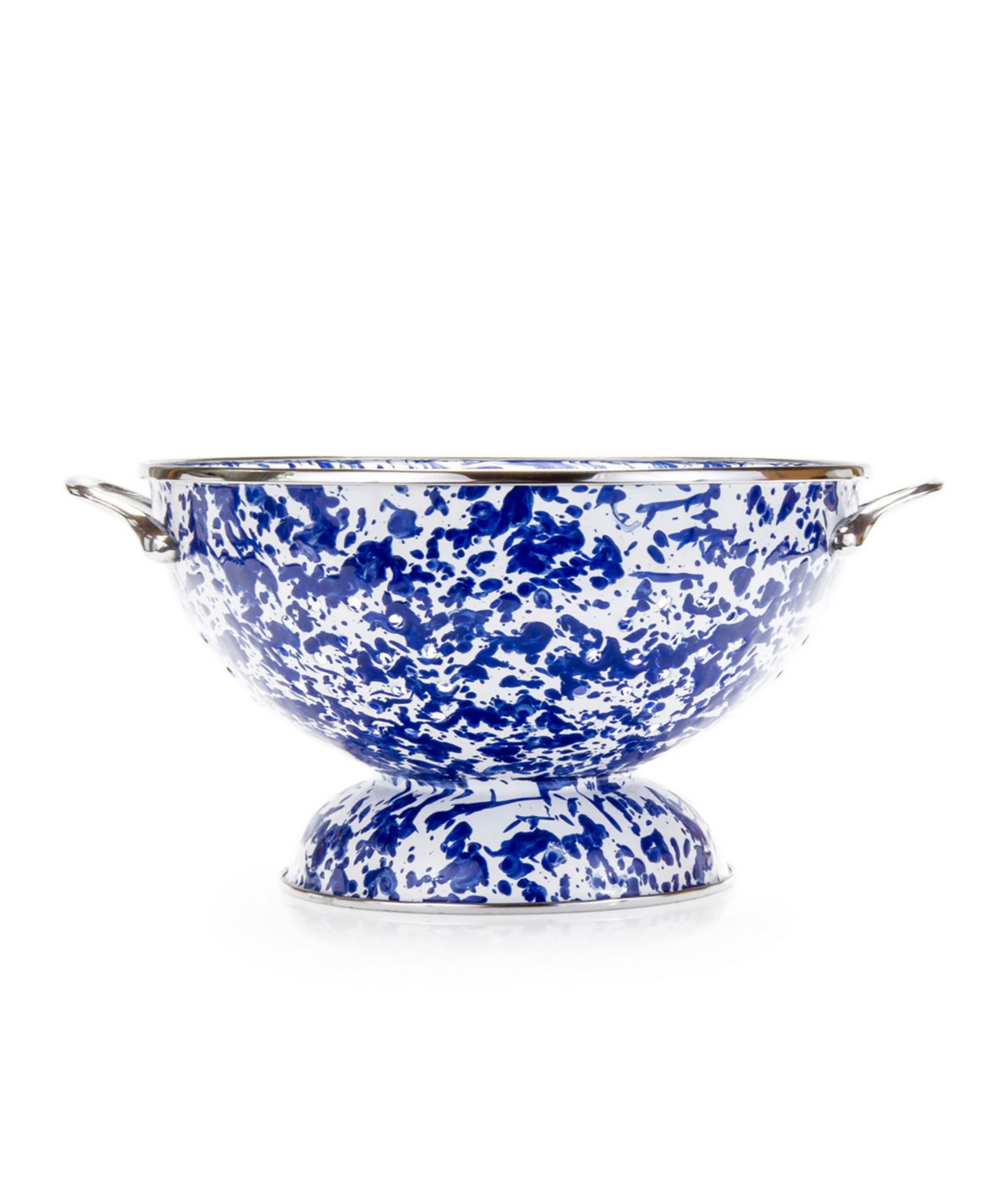 Golden Rabbit Cobalt Swirl Enamelware Collection 2 Quart Colander