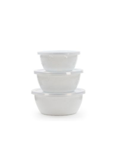 Golden Rabbit Swirl Enamelware Collection Nesting Bowls, Set of 3