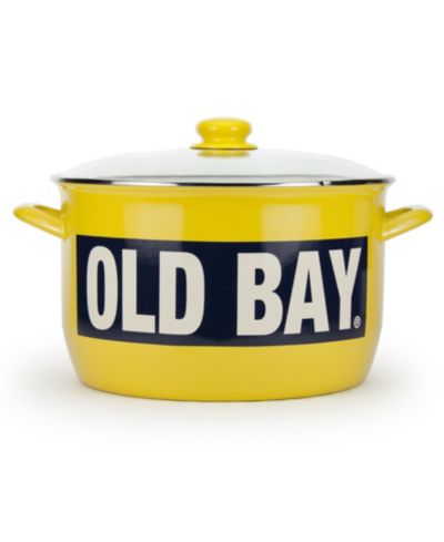 Golden Rabbit Old Bay Enamelware Collection 18 Quart Stock Pot
