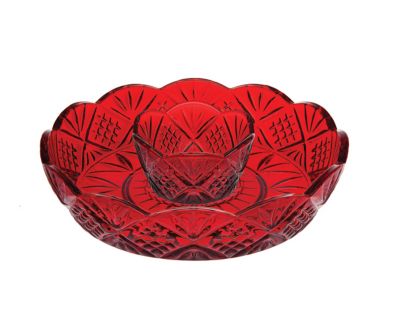 Godinger Dublin Red Chip & Dip Bowl, чаша для закусок