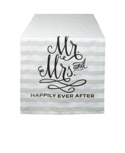 Дорожка для стола Design Imports Mr. Mrs. 14" x 72"