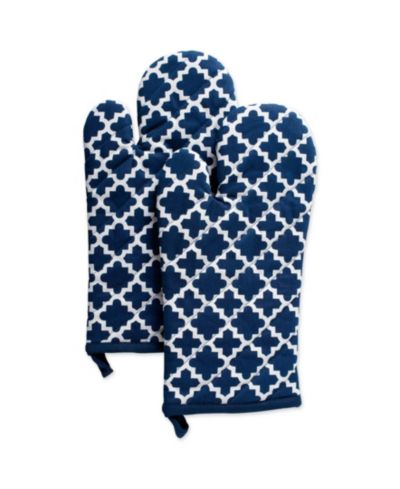 Design Imports Lattice Oven Mitt Set of 2