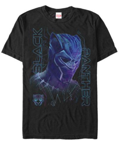 Marvel Мужская футболка Black Panther Neon Line Art