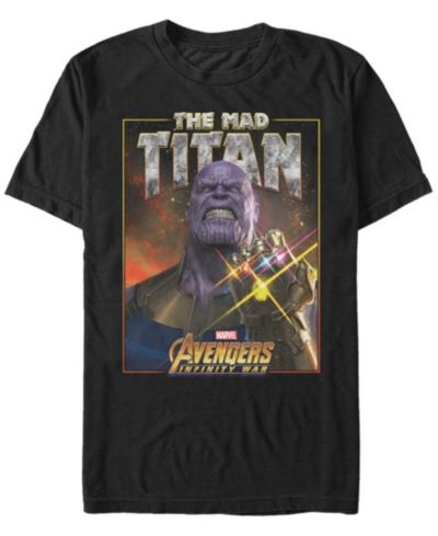 Мужская футболка Marvel Men's Avengers Infinity War The Mad Titan Short Sleeve
