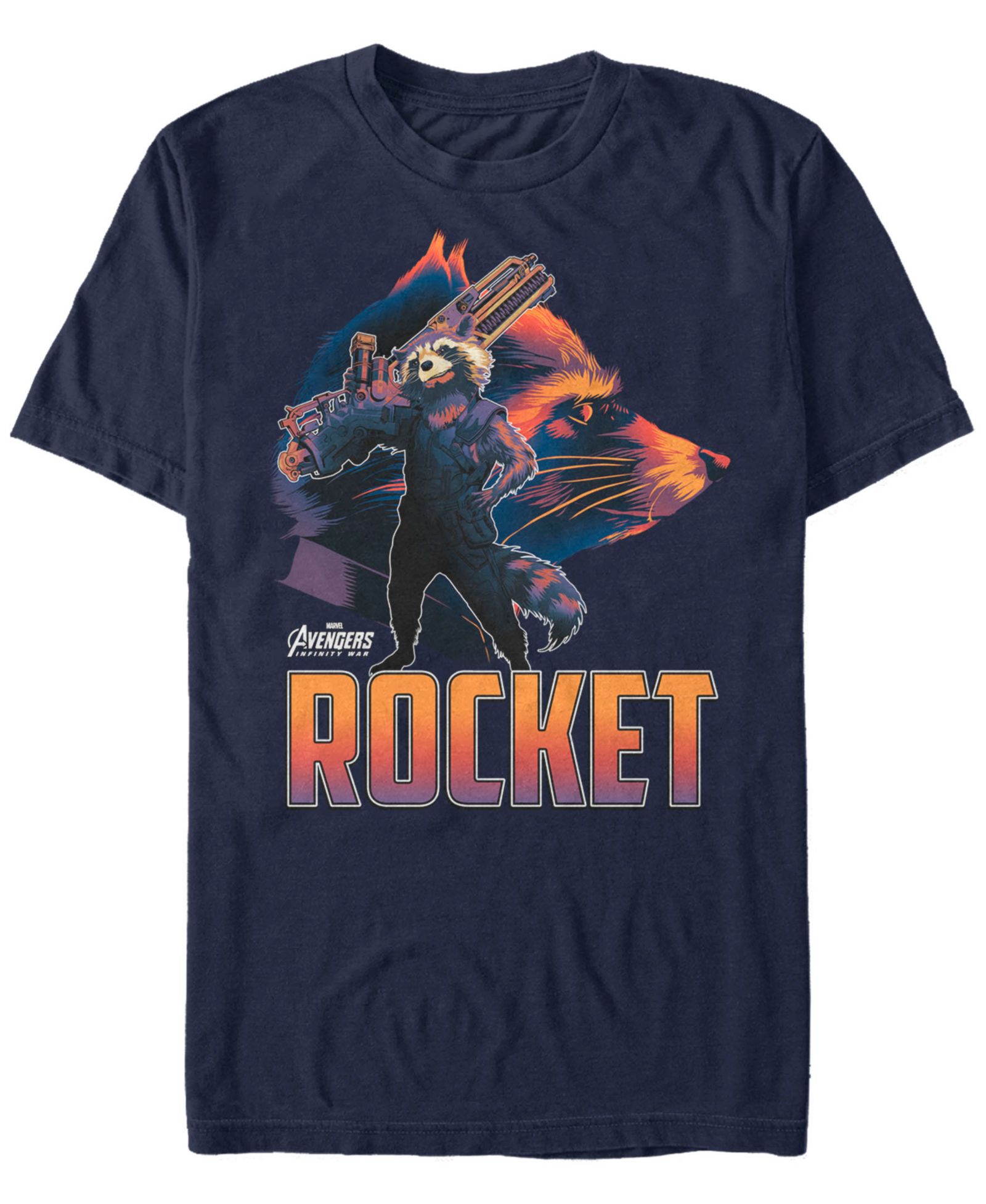 Мужская футболка Marvel Avengers Infinity War Rocket Posed Profile Short Sleeve